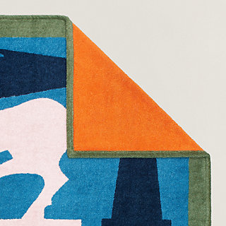 Picto de Plage beach towel - Black | Hermès Mainland China